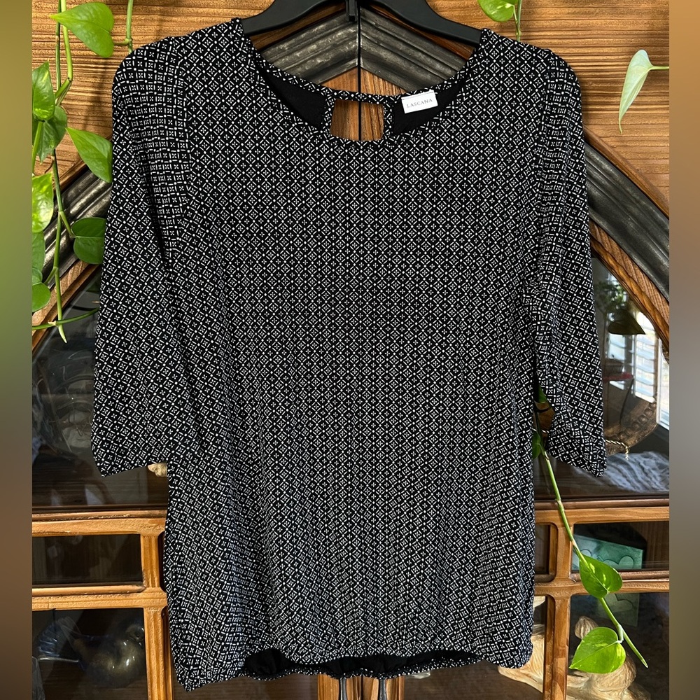 Lascana Black and White Patterned Women's Top